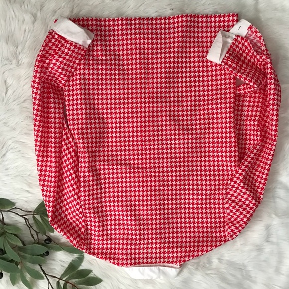 Vintage Red White Houndstooth Button Down Shirt - Picture 8 of 8